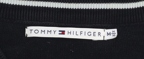 Tommy Hilfiger Women's Black Cotton Henley Jumper Size M
