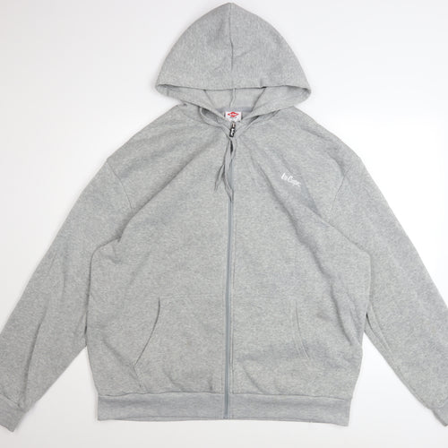 Lee Cooper Men's Grey 2XL Full Zip Hoodie Sweatshirt