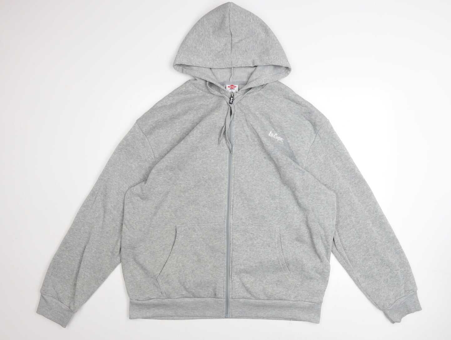 Lee Cooper Men's Grey 2XL Full Zip Hoodie Sweatshirt