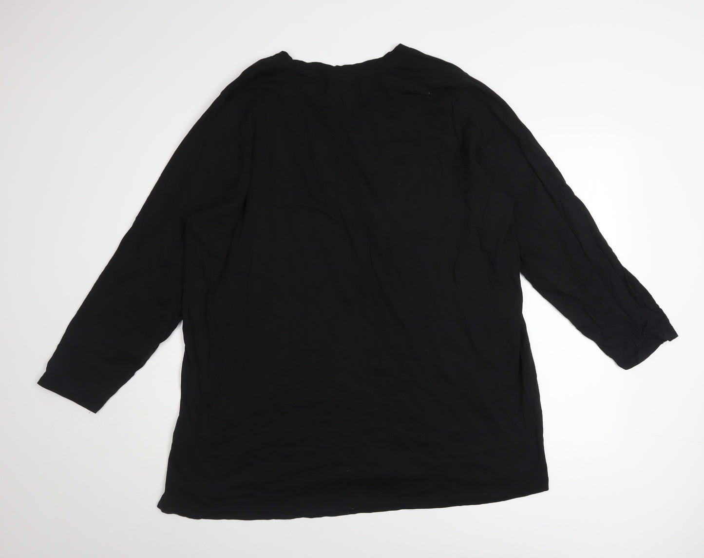 Noisy May Womens Black Long Sleeve College Graphic T-Shirt Size 16