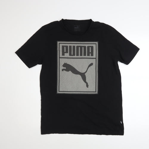 Puma Men's Black Graphic Sports T-Shirt Size M