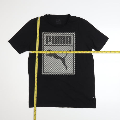 Puma Men's Black Graphic Sports T-Shirt Size M