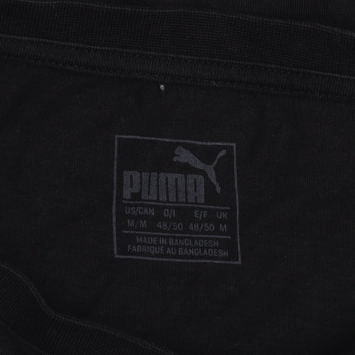 Puma Men's Black Graphic Sports T-Shirt Size M