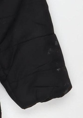 Regatta Girls Black Hooded Puffer Coat 7-8 Years Winter Mid-Length