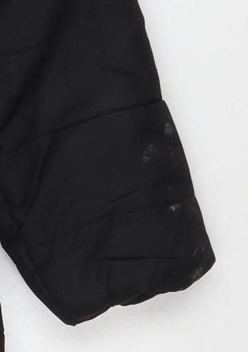 Regatta Girls Black Hooded Puffer Coat 7-8 Years Winter Mid-Length