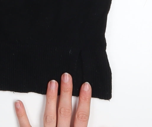 Mint Velvet Women's Black & White Animal Print Wool Pullover Jumper Size 8