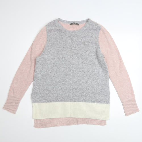 Oasis Womens Multicoloured Knit Crew Neck Pullover Jumper Size S