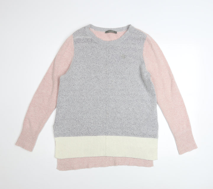 Oasis Womens Multicoloured Knit Crew Neck Pullover Jumper Size S