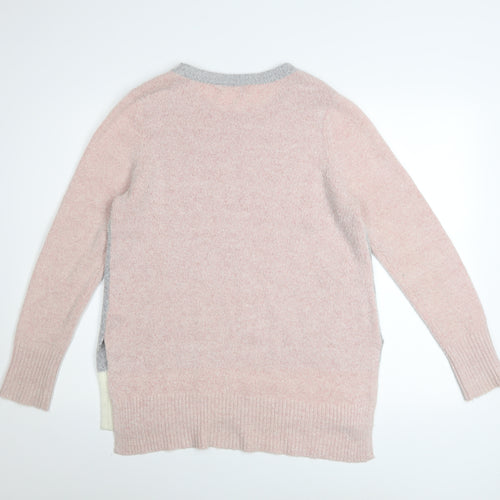 Oasis Womens Multicoloured Knit Crew Neck Pullover Jumper Size S