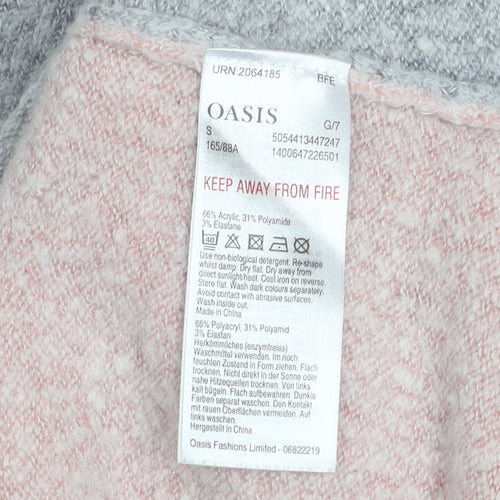 Oasis Womens Multicoloured Knit Crew Neck Pullover Jumper Size S