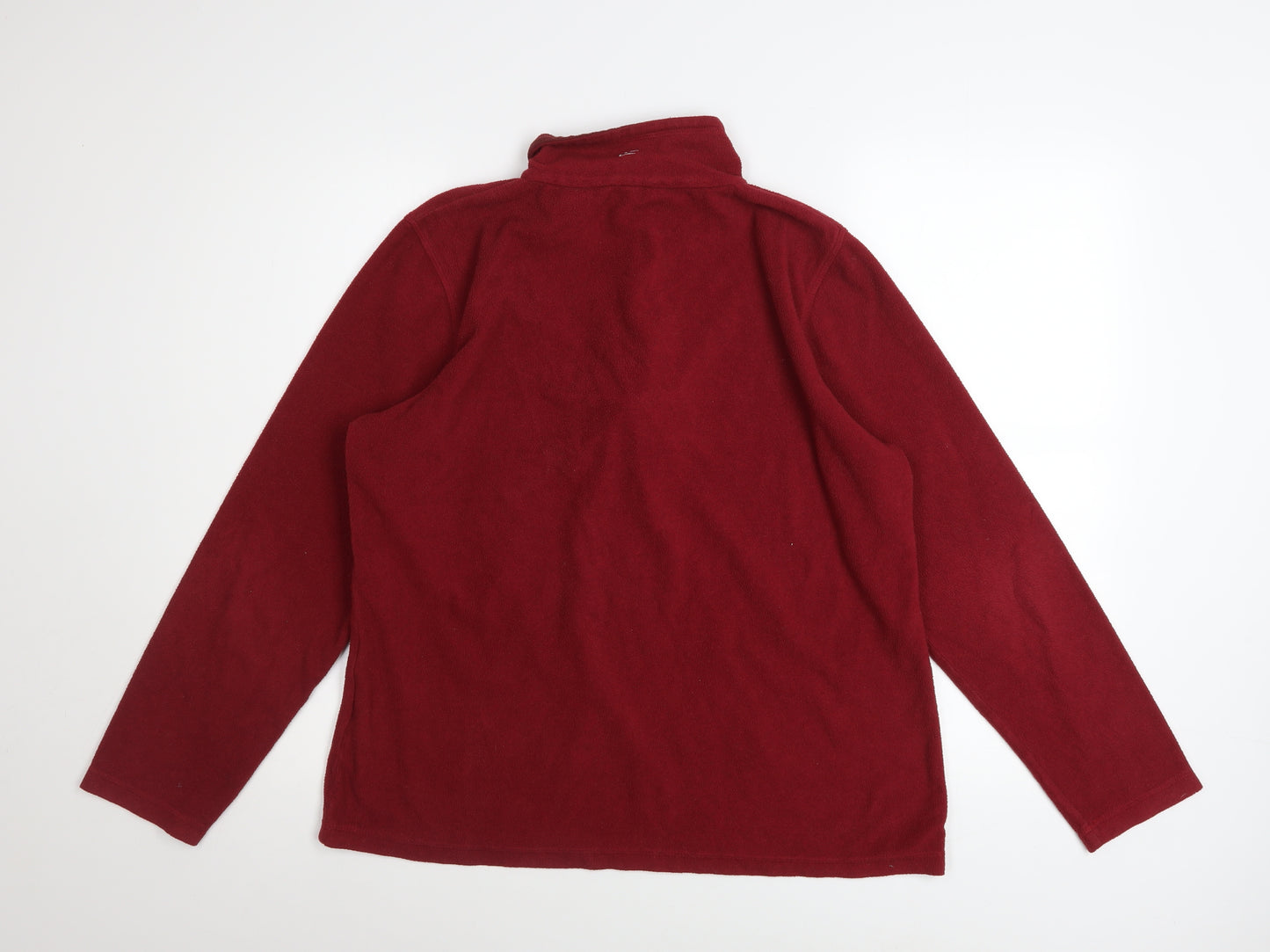 Regatta Womens Red Fleece 1/4 Zip Pullover Sweatshirt UK 14