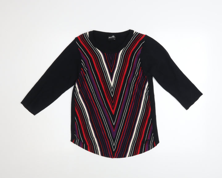 Boxfresh Womens Multicoloured Striped Cotton Pullover Jumper Size L