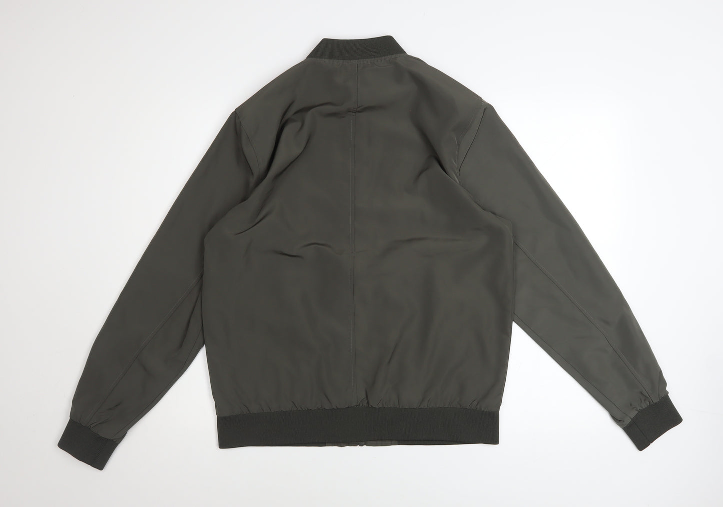 Burton Menswear London Men's Green Bomber Jacket Size M Zip Casual