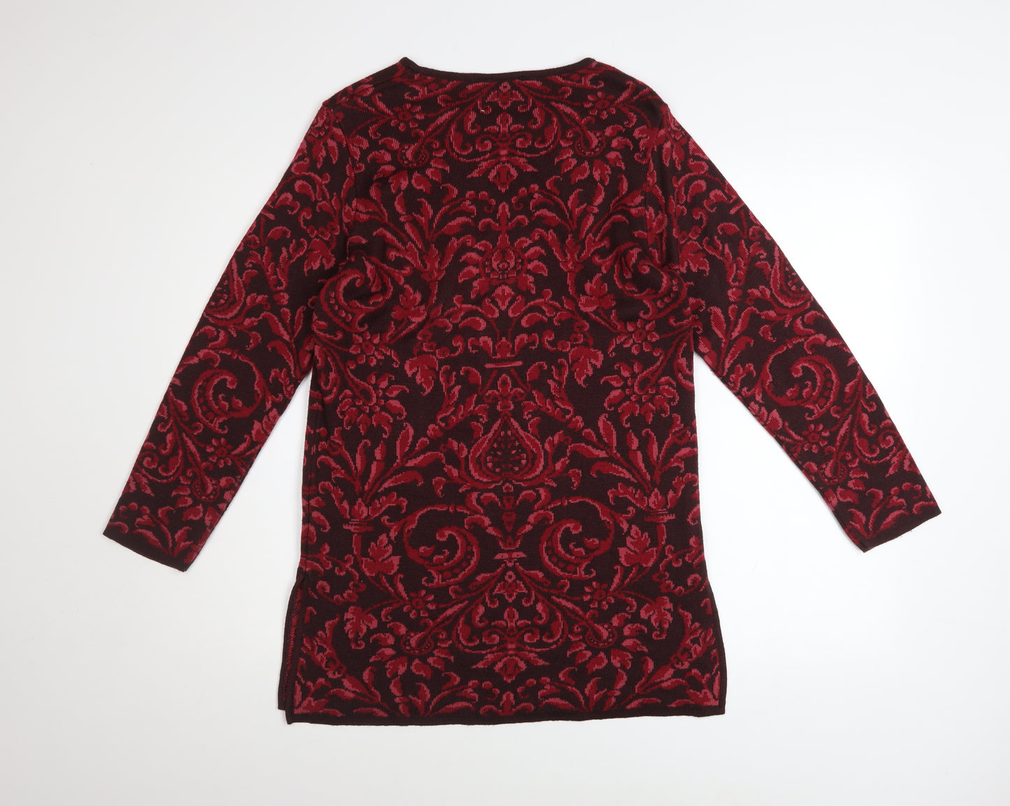 Marks and Spencer Women Red Paisley Knit Shift Dress Size 8