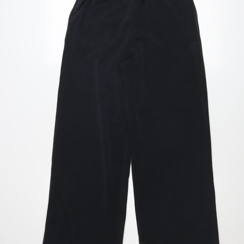 Parfois Womens Black Wide-Leg Modal Blend Elastic Waist Trousers XS