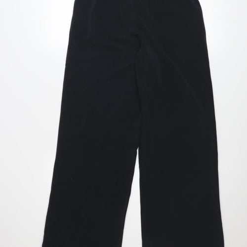 Parfois Womens Black Wide-Leg Modal Blend Elastic Waist Trousers XS
