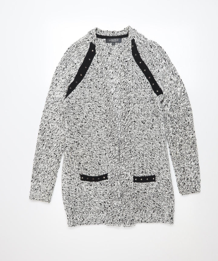 Marks and Spencer Women’s Grey Studded Open Knit Cardigan Size 10