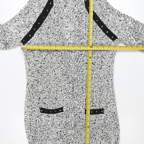 Marks and Spencer Women’s Grey Studded Open Knit Cardigan Size 10