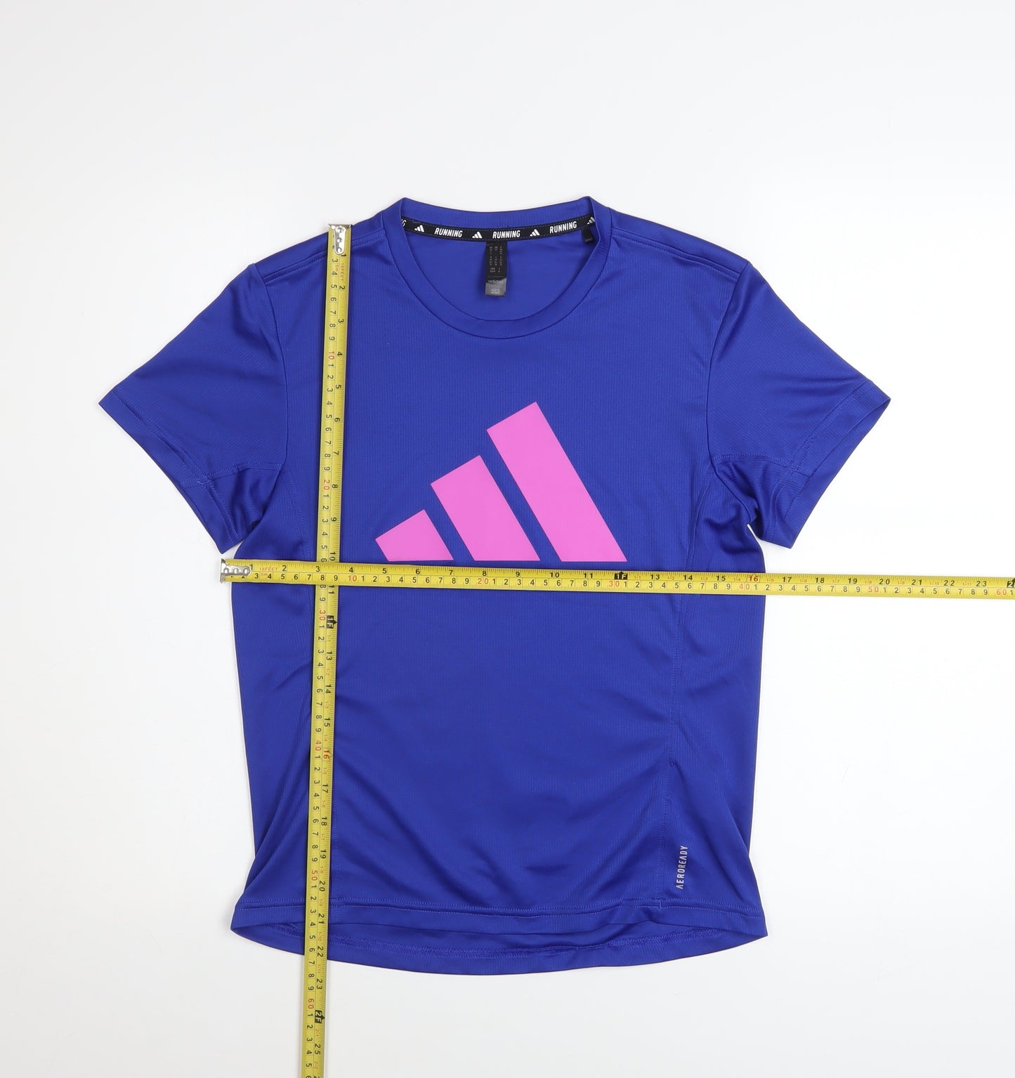 Adidas Womens Blue XS Running T-Shirt Lightweight Sports Top