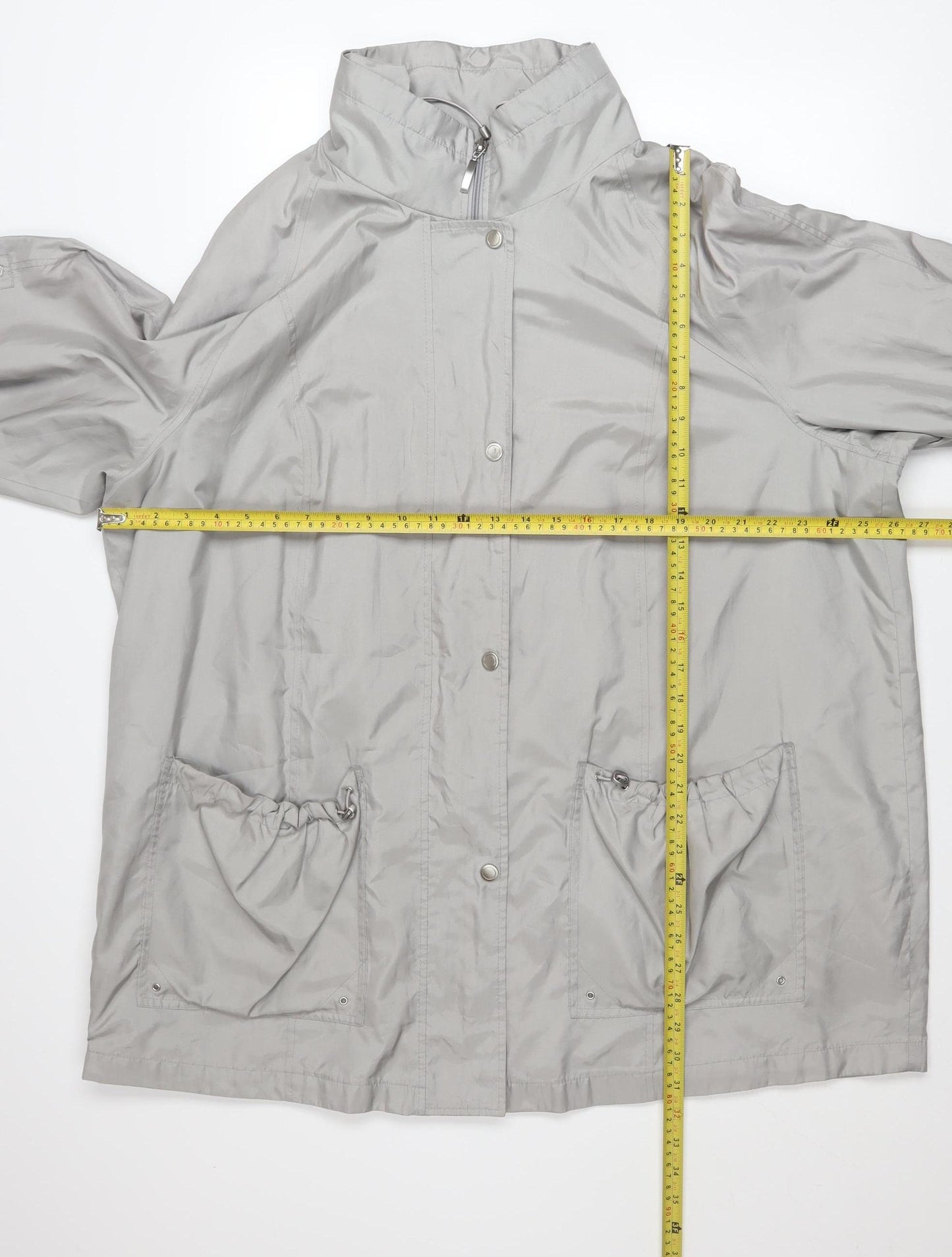 Windsmoor Women Grey XL Water Resistant Mid-Length Rain Coat Jacket