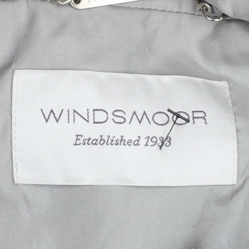 Windsmoor Women Grey XL Water Resistant Mid-Length Rain Coat Jacket
