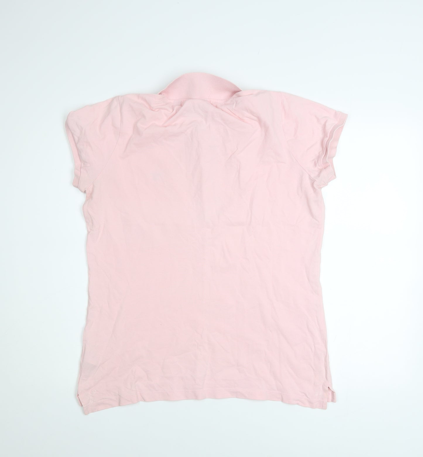 GANT Men's Pink Cotton Short Sleeve Polo Shirt Size L