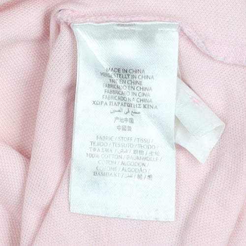 GANT Men's Pink Cotton Short Sleeve Polo Shirt Size L