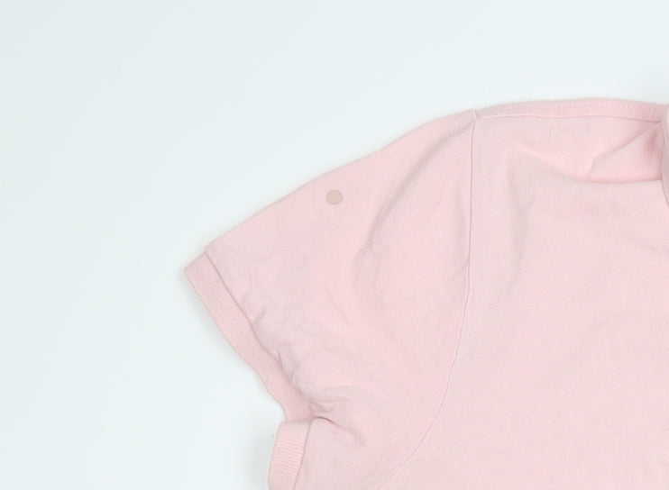 GANT Men's Pink Cotton Short Sleeve Polo Shirt Size L