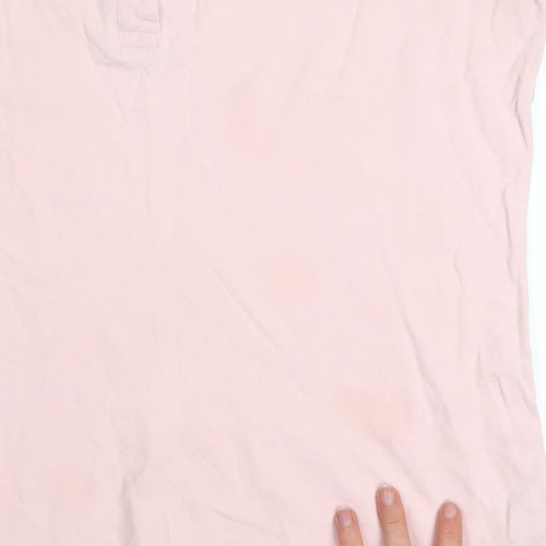 GANT Men's Pink Cotton Short Sleeve Polo Shirt Size L