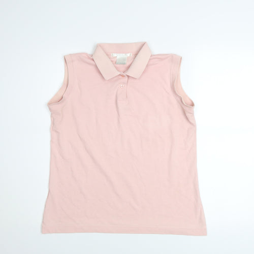 Nike Golf Women's Pink Sleeveless Polo Top Size S Dri-Fit Activewear