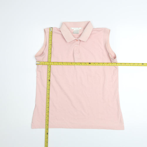 Nike Golf Women's Pink Sleeveless Polo Top Size S Dri-Fit Activewear