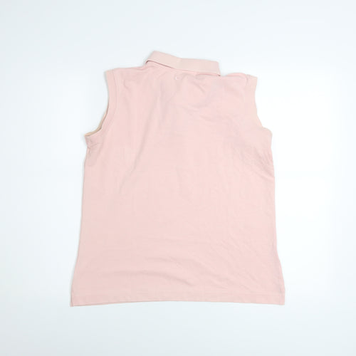 Nike Golf Women's Pink Sleeveless Polo Top Size S Dri-Fit Activewear