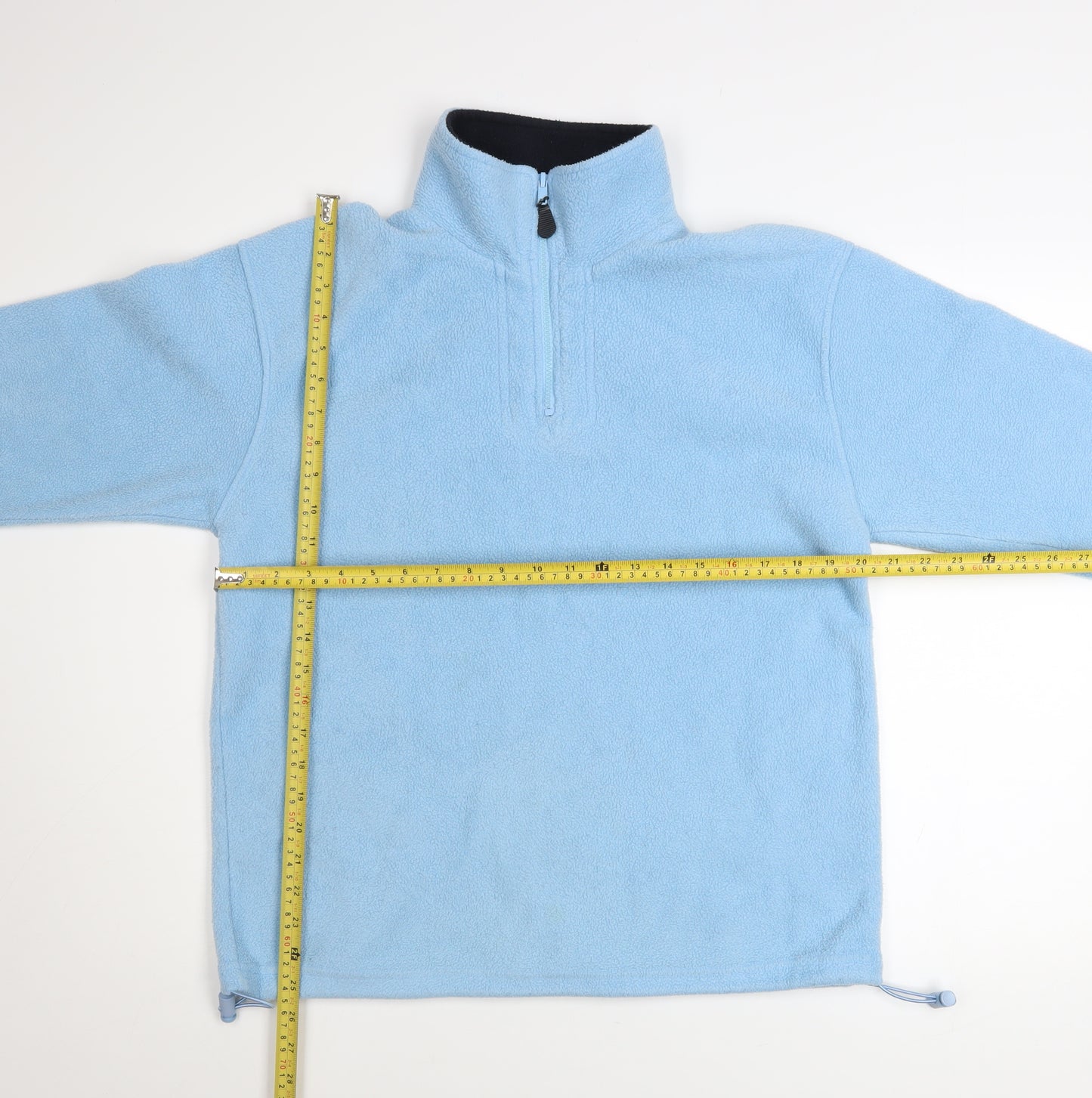 Internacionale Men Blue Fleece 1/4 Zip Pullover Sweatshirt M