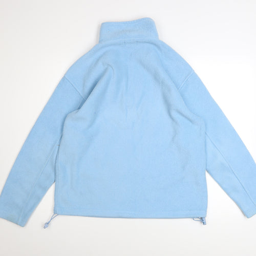 Internacionale Men Blue Fleece 1/4 Zip Pullover Sweatshirt M