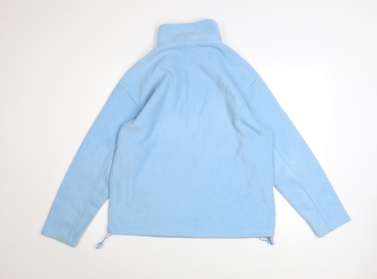 Internacionale Men Blue Fleece 1/4 Zip Pullover Sweatshirt M