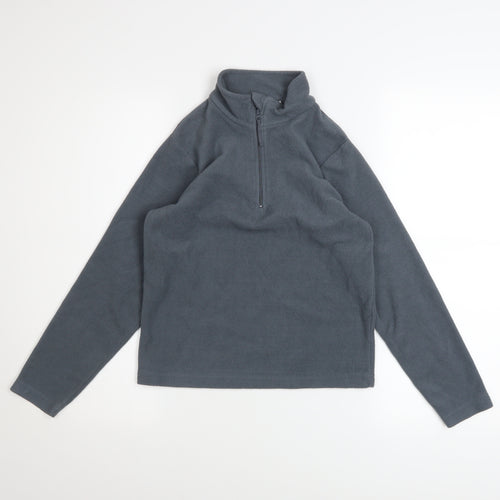 Mountain Warehouse Boys Grey Fleece 9-10 Years Half Zip Sweatshirt