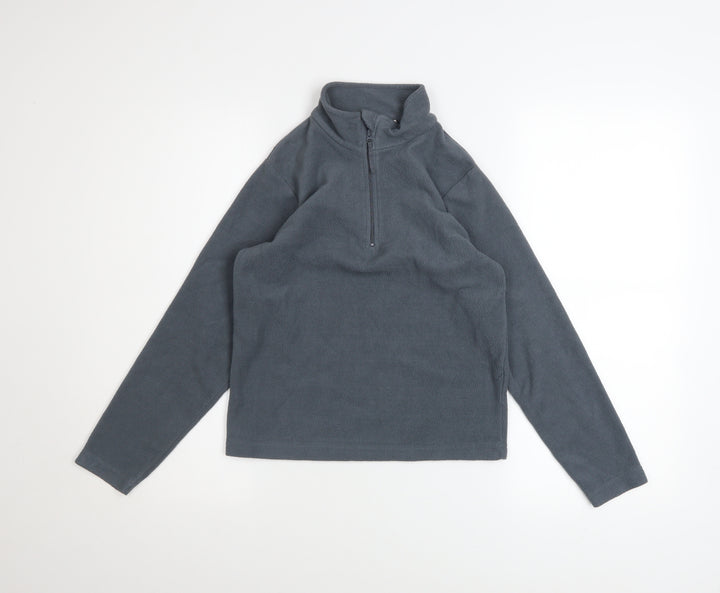 Mountain Warehouse Boys Grey Fleece 9-10 Years Half Zip Sweatshirt