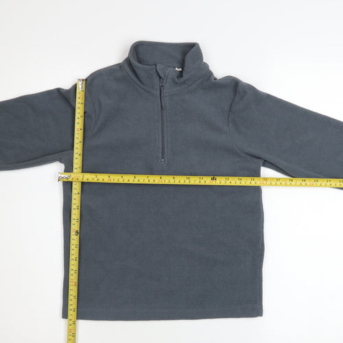 Mountain Warehouse Boys Grey Fleece 9-10 Years Half Zip Sweatshirt