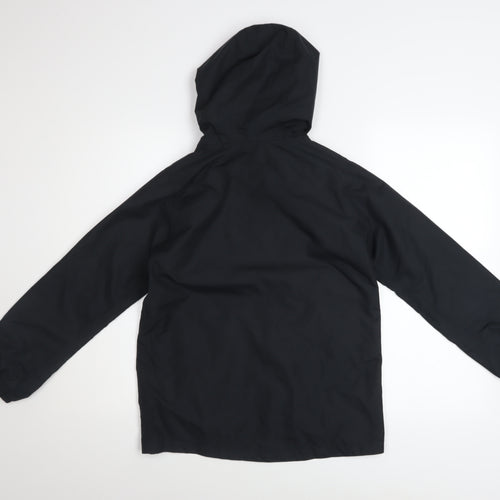 Peter Storm Boys Black Waterproof Hooded Rain Coat Jacket 11-12 Years