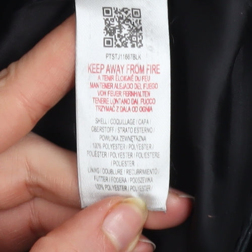 Peter Storm Boys Black Waterproof Hooded Rain Coat Jacket 11-12 Years