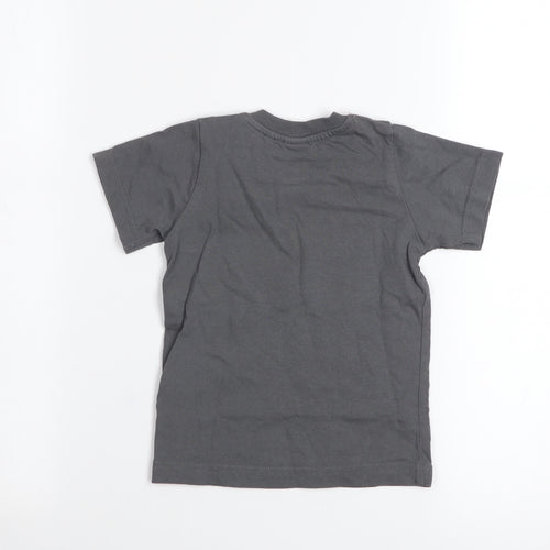 H&M Unisex Baby Grey AC/DC Graphic Print Cotton T-Shirt 9-12 Months
