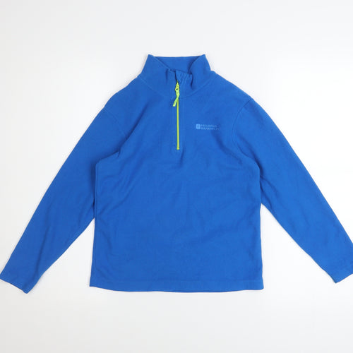 Mountain Warehouse Boys Blue Fleece 1/4 Zip Pullover Sweatshirt 9-10 Years
