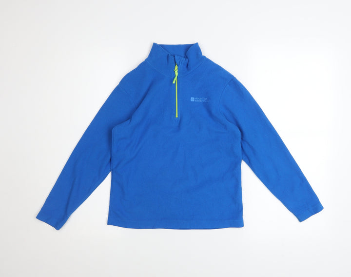 Mountain Warehouse Boys Blue Fleece 1/4 Zip Pullover Sweatshirt 9-10 Years