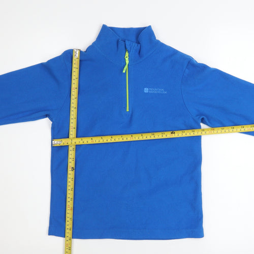 Mountain Warehouse Boys Blue Fleece 1/4 Zip Pullover Sweatshirt 9-10 Years