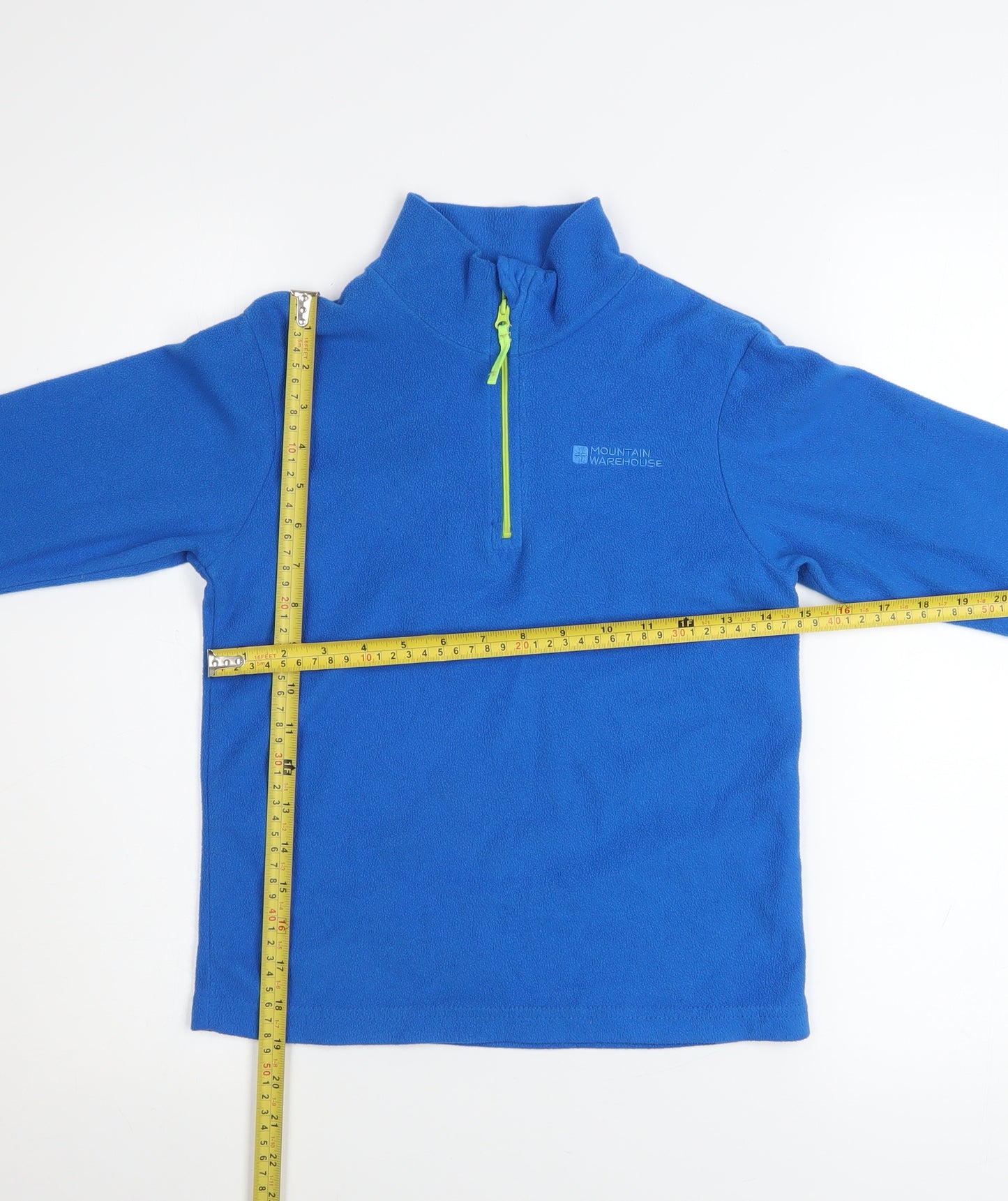 Mountain Warehouse Boys Blue Fleece 1/4 Zip Pullover Sweatshirt 9-10 Years