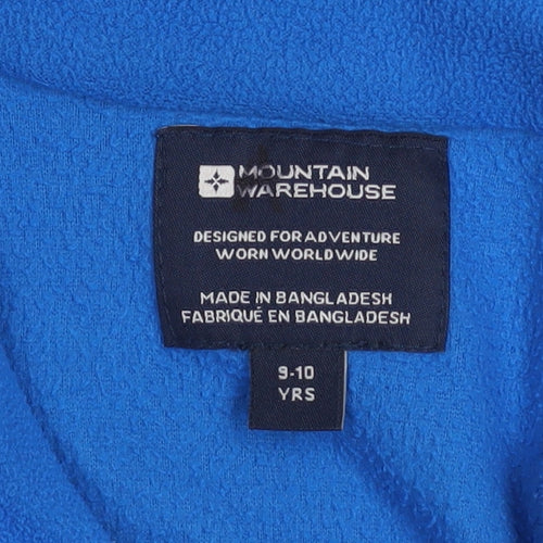 Mountain Warehouse Boys Blue Fleece 1/4 Zip Pullover Sweatshirt 9-10 Years