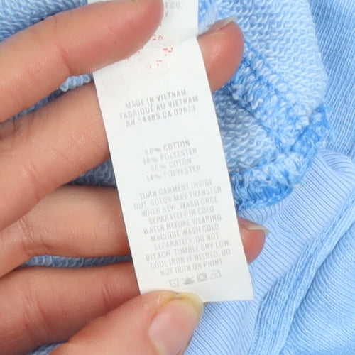 Aerie Unisex Blue Smiley Academy Graphic Pullover Sweatshirt Size S