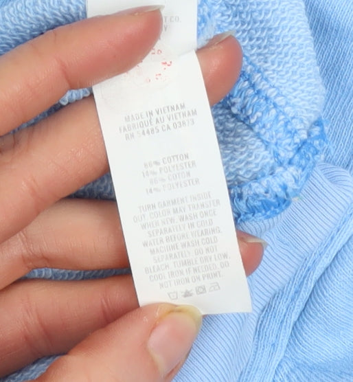 Aerie Unisex Blue Smiley Academy Graphic Pullover Sweatshirt Size S