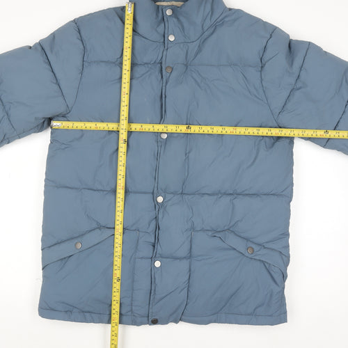 EASY Women Blue Puffer Jacket M Polyamide Polyester Lined Winter Coat