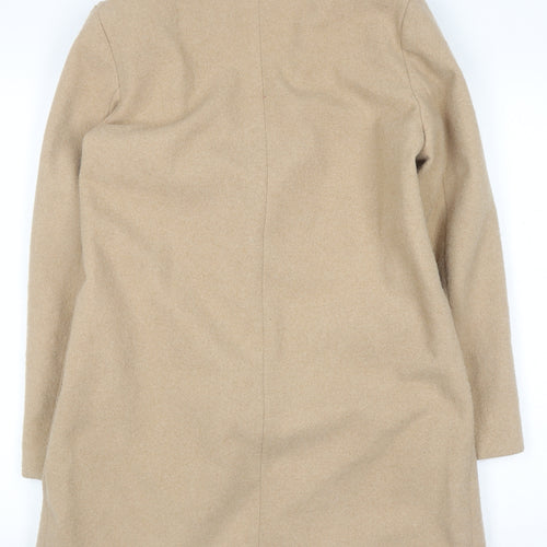 New Look Petite Women's Beige Mid-Length Overcoat Size 8